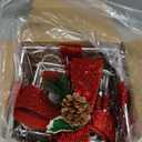 ATDAWN Set of 3 Lighted Gift Boxes Christmas Decorations, Clear Acrylic Present Boxes, Christmas Home Gift Box Decorations