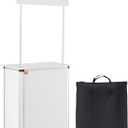 VEVOR Promotion Counter Table, Portable Tradeshow Podium Table, 30.91" x 14.96" x 71.46", Display Exhibition Counter Stand Booth Fair with Wall, Pop Up Podium with Storage Rack/Carrying Bag