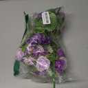 TURNMEON 40 Heads Fake Roses Artificial Flowers for Outdoors, 4 Bouquets UV Resistant Fake Flower Bouquet Faux Silk Roses for Wedding Birthday Party Home Mother's Day Cemetery Summer Decor(Purple)