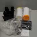 Paper Cup and Lid Holder with Straw Organizer, Disposable Coffee Cup Dispenser for Countertop Coffee Station Bar Restaurant Breakroom, Black