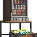 Mini Fridge Stand with Storage,Mini Fridge Cabinet,Drink Fridge Stand,Mini Fridge Shelf with Storage,Beverage Fridge Stand with Drawer Basket for Home Office Dorm,19.7x19.7in(Vintage Brown)