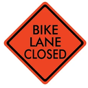 Roll-Up Sign-36" Superbright-Bike Lane Closed