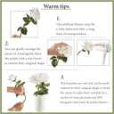 Mkono Rose Artificial Flowers 10 PCS Fake Rose Bouquet Silk Faux Flowers with Long Stem Realistic Blossom Roses for Home Decor Wedding Party Valentine's Day DIY Decorations (White)