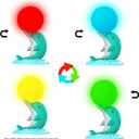 Dolphin Star Night Light Projector - 360 Rotating Starry Night Lamp, ABS Bedside Touch Control for Kids Room, Nursery Decor (Blue)