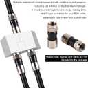 50pcs RG6 Compression Connectors, Weather-Resistant F Type Coaxial Cable Compression Coax Connector for RG6 Dual/Tri/Quad Shield Cables HD TV Satellite Antennas