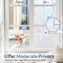 Rabbitgoo Frosted Window Privacy Film, Cross Pattern, No Glue, 29.5"x78.7"