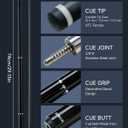 58 Inch 20oz Carbon Fiber Pool Cue Stick, 10.5mm