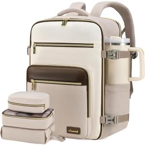 LOVEVOOK Travel Backpack For Women,40L Carry On Backpack Flight Approved,TSA Personal Item Travel Bag Fits 17 Inch Laptop,Business Weekender Overnight Daypack with Toiletry Bag and Cubes