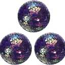 UXCell 3Pcs Decorative Glass Orbs 3.15 Inch Centerpiece Balls for Decor, Purple