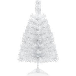 GlyinnHe 2Ft White Artificial Christmas Tree with Plastic Stand, Tabletop Christmas Tree for Indoor Outdoor Holiday Decoration