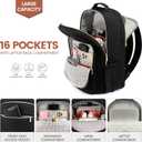 LOVEVOOK Laptop Backpack for Women 15.6 inch,Cute Womens Travel Backpack Purse,Professional Laptop Computer Bag,Waterproof Work Business College Teacher Bags Carry on Backpack with USB Port,Black