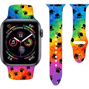 Fashion Sport Watch Band Compatible With Apple Watch 38mm 40mm 41mm 42mm 44mm 45mm 49mm For Women Men,Adjustable Replaceable Soft Silicone Smartwatch Straps for iWatch Series SE 10 9 8 7 6 5 4 3 2 1