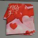 Whaline 4Pcs Happy Valentine's Day Chair Covers Red Pink Love Heart Seat Covers Washable Sweet Dining Chair Slipcovers Protector for Wedding Anniversary Home Room Kitchen Decor