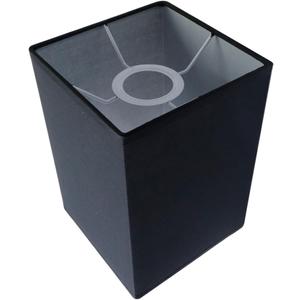 MY MIRONEY Square Lampshades Black Linen Lamp Shades Modern Style Lampshade Cover Replacement for Floor Lamp, Table Lamp, Bedside Lamp, 1.64" Screw Thread Diameter