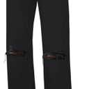 Straight Leg Jeans for Women Trendy High Waisted Cropped Boyfriend Mom Stretchy Frayed Hem Loose Wide Leg Baggy Pants (Black)