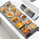 Food Warming Mat Large, XXL (42"x15") Electric Food Warmers Mat with Heat Resistant Pad for Countertop, Heat 6 Level Temperature & 6 Hours Timer, Foldable Heating Trays for Buffets Party, Gray