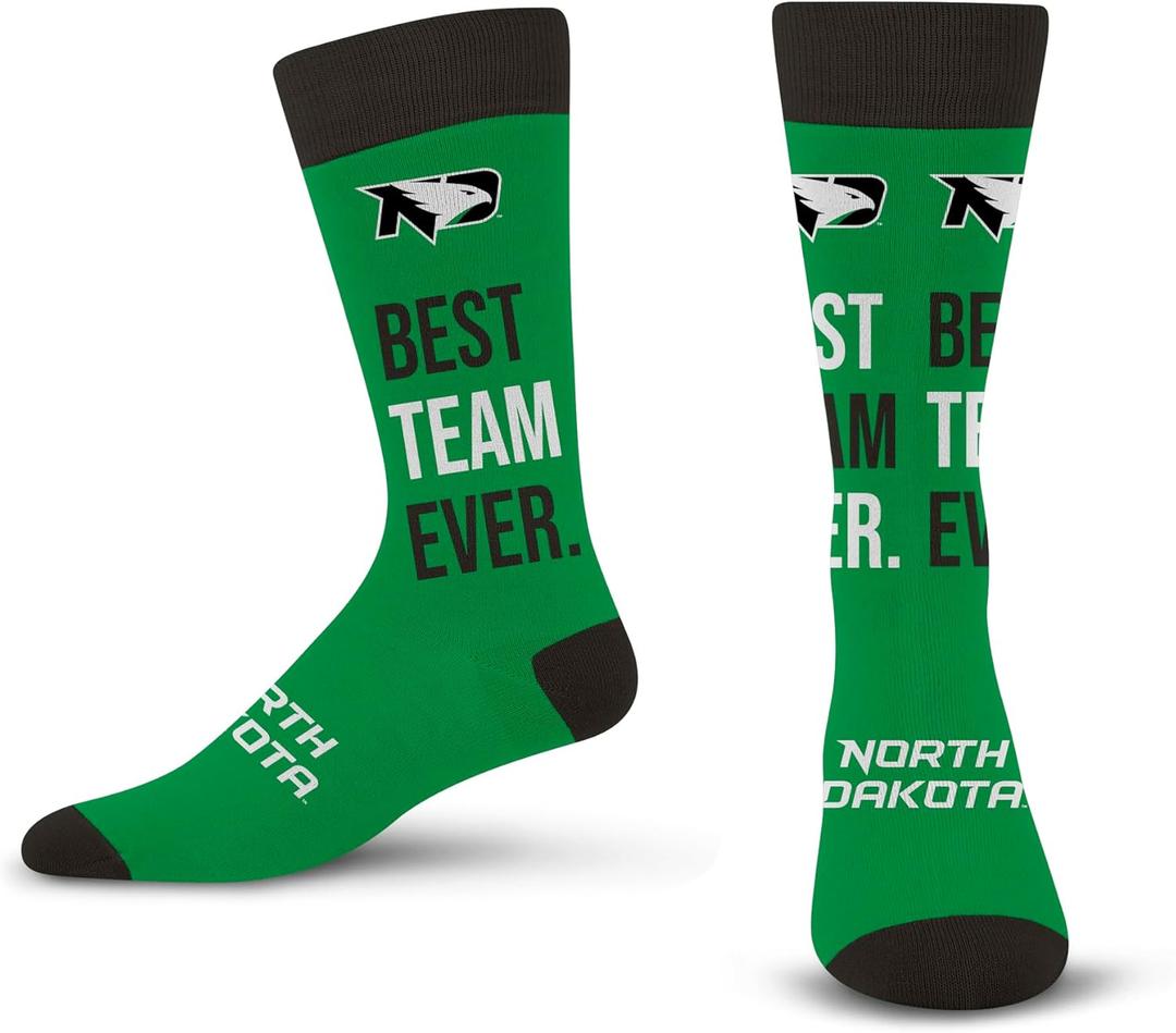 For Bare Feet Best Team Ever Crew Sock NCAA (One Size)