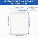 Magazine Bags and Boards Premade Resealable Sleeves with Acid-Free Backing Boards | Archival Clear Storage & Protection for Comics, Magazines & Collectibles (Premade Resealable, 50)
