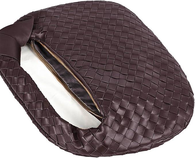 XINGFENGSU Bow Knotted Woven Dumpling PU Leather Dinner Hobo Tote Clutch Drop Trendy Purse Handbags For Women 2024
