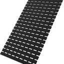 MBOSS Bath Tub Shower Mat Non Slip Bathtub Mats for Bathroom Shower Floor Mat Bath Mats for Shower Tub Anti Slip Shower Mat with Drain Hole and Large Suction Cups (Black, 27.5 X 15.7 Inch)