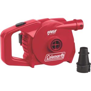 Coleman QuickPump Air Pump for Air Beds & Inflatables, Portable Air Pump with Fast Inflation or Deflation, Battery-Powered/Rechargeable/12-Volt/120-Volt Power Options Coleman QuickPump Air Pump for Air Beds & Inflatables, Portable Air Pump with Fast Inflation or Deflation, Battery-Powered/Rechargeable/12-Volt/120-Volt Power Options