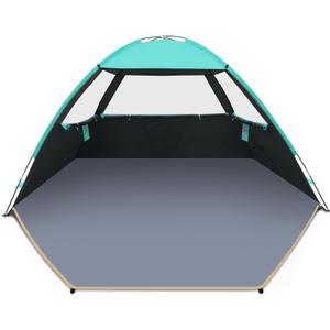 Gorich Beach Tent Sun Shelter for 6 Person with UPF 50+ UV Protection, Lightweight & Easy Setup Beach Shade Canopy, Portable Shade Tent Cabana