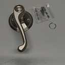 Schlage F170 FLA 619 RH Right Handed Flair Door Lever, One Sided Non-Turning Dummy Door Handle, Satin Nickel