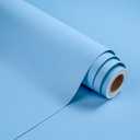 WRAPAHOLIC Kraft Baby Blue Wrapping Paper Roll - Mini Roll - 17 Inch x 33 Feet - Solid Color Baby Blue Wrapping Paper Perfect for Baby Shower, Boys Birthday, Wedding