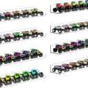 upsimples 8 Pack Acrylic Shelves Wall Organizer and Storage, 15" Display Shelf for Figure, Toy Cars, Perfume, Kids Bookshelf for Bedroom, Nursery, Craft Room, Clear