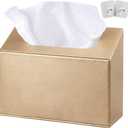 Hand Towels Box Cover Holder,PU Leather Hand Towel Case Compatible with Kleenex Disposable Paper Hand Towels