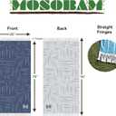 Mosobam Soft Fouta Peshtemal 35X70, Navy, Fall Cacala Fleece Blankets, Luxury Scarf Sarong, Hamam Towel, Lightweight Travel Outdoor Picnic Blanket Throw, Viscose Made from Bamboo - Turkish Cotton