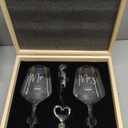 AW BRIDAL Mr and Mrs Wine Glasses Wedding Gifts for Couples 2026, Engagement Gift for Newly Engaged Couple, Bridal Shower and Bachelorette Gifts for Bride, Wine Opener Stopper and Wooden Keepsake Box