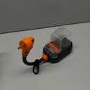 15,000J RV Surge Protector 30 Amp with LED Display, 30 Amp RV Surge Protector with Voltage Monitoring, Clear Error Codes, Comprehensive Detection, IP68 Waterproof Cover (Orange)