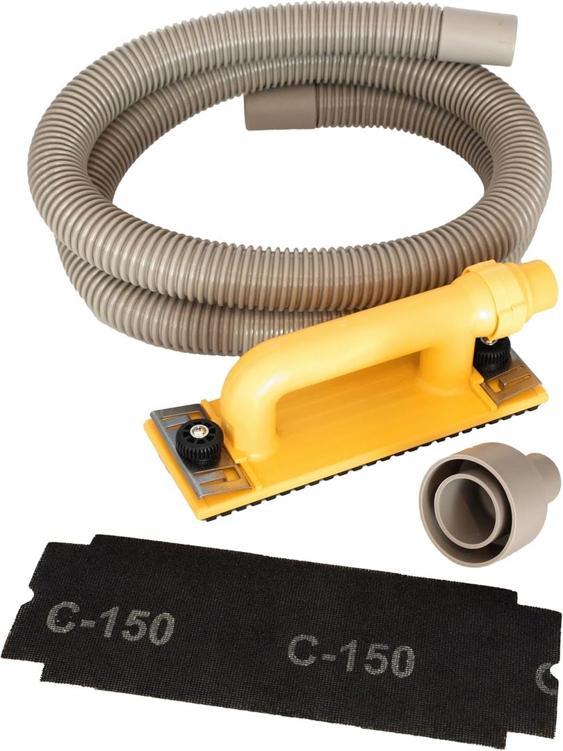 Hyde Tools 09165 Dust-Free Drywall Vacuum Hand Sander with 6-Foot Hose