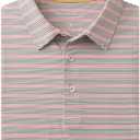 Rouen Men's Polo Shirts Short Sleeve Dry Fit Performance Wicking Moisture Causal Striped Collared Golf Shirts for Men (M)