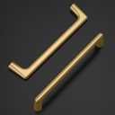Amerdeco 10 Pack Champagne Bronze Cabinet Pulls 5 Inch(128MM) Hole Centers Kitchen Cabinet Handles Hardware Kitchen Handles for Cabinets Cupboard Handles Drawer Pulls ZH0041