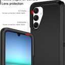 I-HONVA for Samsung Galaxy A16 5G Case Shockproof Dust/Drop Proof 3-Layer Full Body Protection [Without Screen Protector] Rugged Heavy Duty Cover Case for Galaxy A16 5G,Black