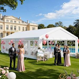 YITAHOME 20x40FT Party Tent Heavy Duty Wedding Tent Event Shelters Outdoor Canopy Upgraded Galvanized Steel Carport with Removable Sidewall Windows for Commercial and Parties