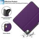 Supveco Case for iPad (A16) 11th Generation 11 inch (2025),iPad 10th Generation 10.9 inch (2022) with Pencil Holder-[Auto Wake/Sleep],Premium Folio Stand Case with Soft TPU Back Cover-Pure Violet