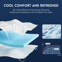 3 Inch Cooling Gel Memory Foam Mattress Topper Queen - Cooling Ice Silk Removable & Washable Cover, Mattress Topper for Back Pain Relief, Adjustable Strap & Non-Slip, CertiPUR-US Certified