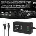 14.6V 4A LiFePO4 Lithium Battery Charger,Smart Battery Charger Maintainer with 4LEDs Indicator,SAE Connector for Cars,Golf Trolley,UAV,Fishing Boat Deep Cycle Batteries(ETL Listed)