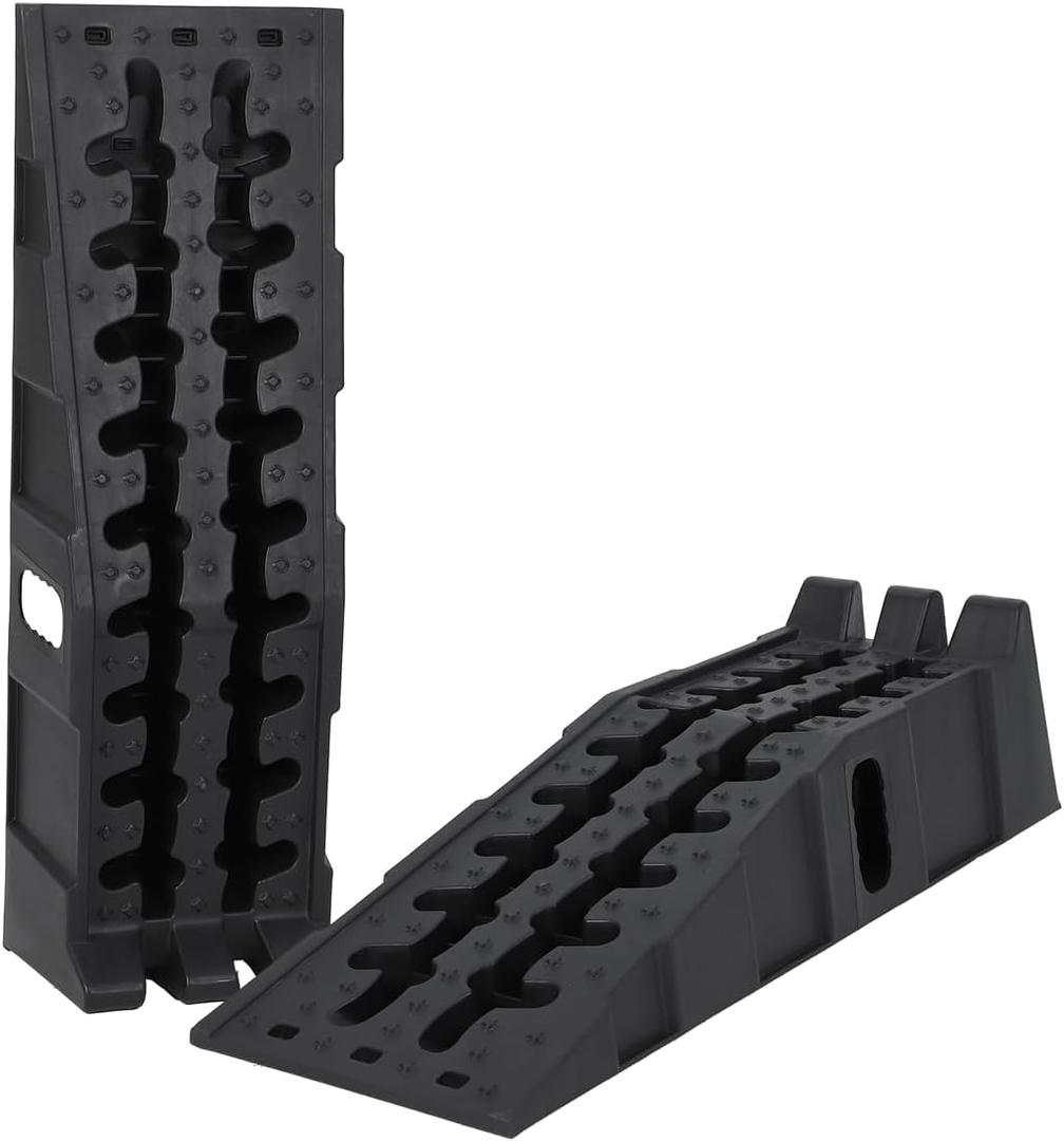 Garvee Heavy Duty Car Ramps for Oil Change, 12,000 LB(5 T) Capacity, Low Profile 6.25 in Lift Vehicle Service Ramps, Non-Slip & Portable for Trucks, SUVs, Cars (2-Pack)