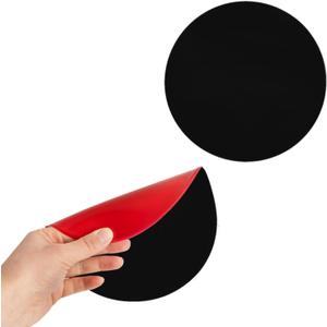 RUBBER BOND 2-Pack Ceiling Cover Plate Wall Hole Cover - 7-inch Round Self-Adhesive Plate for Ceilings or Wall - Black