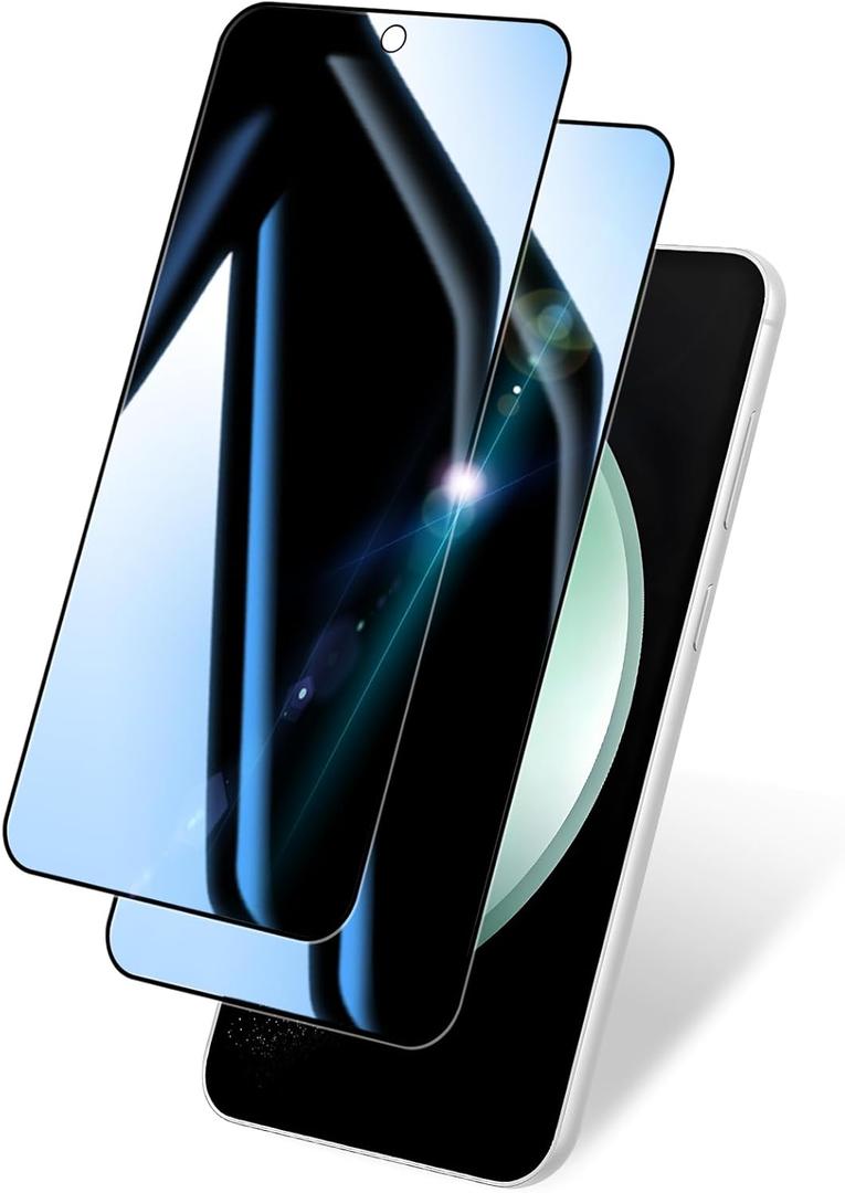 Privacy Screen Protector for Samsung Galaxy S23 FE/ A54 5G - 2 Pack Tempered Glass, 9H Hardness, Anti-Scratch & Easy Install