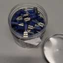 HKS 150PCS Blue Female Vinyl Insulated Spade Connectors, 16-14 AWG (1.5-2.0 mm²) Quick Disconnect Terminals, 2.8 mm (0.11") PVC-Sleeved Tinned Brass Wire Connectors Kit