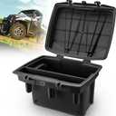 KEMIMOTO 21L/5.5Gal UTV Bed Storage Box w/Top Tool Tray Compatible with Polaris Ranger 1000 900 570 500/ Ranger XP/General 1000 2013-2023 2024 Rear Cargo Box