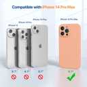 Miracase Designed for iPhone 14 Pro Max Phone Case with Screen Protector,[Upgraded Enhanced Camera Protection],Shockproof Liquid Silicone Case with Microfiber Lining,6.7 inch, Amber Orange