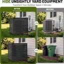 1 Panel No Dig Privacy Fence Screen, 60" H 48" W Metal Outdoor Air Conditioner Fencing for AC Unit Cover, Hide Trash Bins, & Pool Equipment Enclosure, Decorative Garden, Patio & Backyard, Rustproof