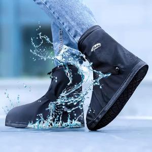 Waterproof Shoe Covers Waterproof Overshoe Reusable Foldable Rain Boot Shoe Protectors Non-Slip Rain Snow Shoe Covers Water Resistant Unisex Rain Gear, Medium