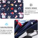 Kids Sports Comforter Set Twin Boys Bedding Set Navy Baseball Football Soccer Basketball Bed Sets Reversible 5 Pieces Bed in A Bag with Sheets(Navy Balls, Twin)
